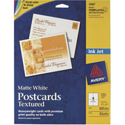 Avery Textured Inkjet Postcards, 4 1/4" x 5 1/2", Uncoated