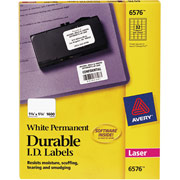 Avery White Permanent Durable ID Laser Labels, 1-1/4" x 1-3/4"