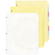 Avery Write On Tab Dividers, 5-Tab,  Buff