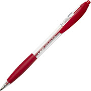 BIC Atlantis Retractable Ballpoint Pens, Medium Point, Red, Dozen