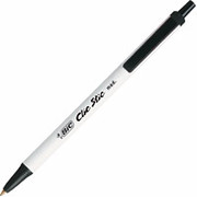 BIC Clic Stic Retractable Ballpoint Pens, Medium Point, Black, Dozen