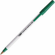 BIC Round Stic Ballpoint Pens, Medium Point, Green, Dozen