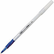 BIC Round Stic Grip Ballpoint Pens, Fine Point, Blue, Dozen