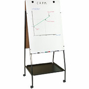 Balt Double-Sided Dry-Erase Mobile Presentation Center, Melamine