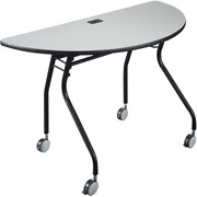 Balt Nester Mobile Training Table, 48" x 24", Half-Round Table