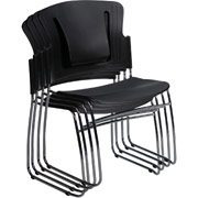 Balt ReFlex Stacking Chairs, Black