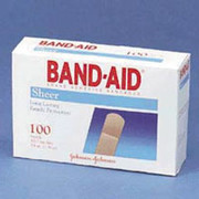 Band-Aid Sheer Adhesive Bandages, 3/4 x 3, 100 per Box