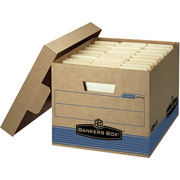 Bankers Box Extra-Strength 100% Recycled Stor/File Storage Boxes, 12/Pack