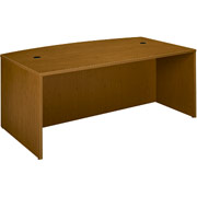 Basyx BL Collection, Shell Desk, Bow Front, Bourbon Cherry