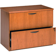 Basyx BW 2-Drawer Lateral File, Bourbon Cherry