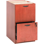 Basyx BW 2-Drawer Pedestal File, Bourbon Cherry