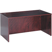 Basyx BW 60" Rectangular Top Desk, Mahogany
