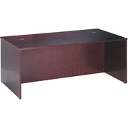 Basyx BW 72" Rectangular Top Desk, Mahogany