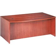Basyx BW Bowfront Executive Desk, Bourbon Cherry