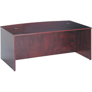 Basyx BW Bowfront Executive Desk, Mahogany