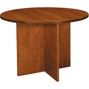 Basyx Round Conference Room 48" Bourbon Cherry Table