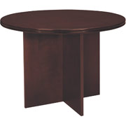 Basyx Round Conference Room 48" Mahogany Table