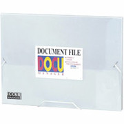 Beautone Docu-Manager Super-Line Translucent Document File, Letter, 1"  Expansion, Clear, Each