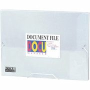 Beautone Docu-Manager Super-Line Translucent Document File, Letter, 1" Expansion, Clear, Each