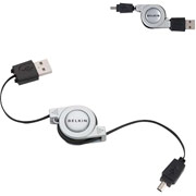 Belkin Retractable 4-Pin Mini-B Cable (4-pin Mini-B/USB), 2.6 ft.