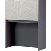 Bestar Classic 2-Door Hutch for Lateral File, Graphite/Dark Granite
