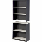 Bestar Classic Bookcase, Graphite/Dark Granite