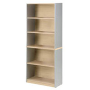 Bestar Classic Bookcase, Honey Maple/Silver