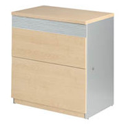 Bestar Classic Lateral File, Maple/Silver Finish