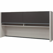 Bestar Connexion Hutch for Credenza, Slate/Sandstone