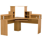 Bestar Eclipse New Generation Corner Desk, Golden Oak