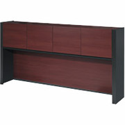 Bestar Prestige III, Hutch for Credenza, Bordeaux Cherry/Graphite