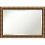 Beveled Mirror w/Burnished Bronze Wood Frame