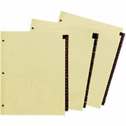 Black Leather Tab Dividers, Black, 1-31