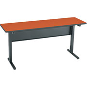 Bretford CR4500 Series Slim Rectangular Training Room Table, 60" Wide, Cherry