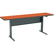 Bretford CR4500 Series Slim Rectangular Training Room Table, 72" Wide, Cherry