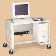 Bretford Sit-Stand Mobile Adjustable Workstation, Gray