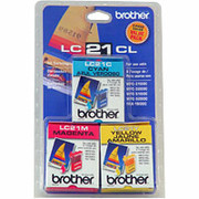 Brother LC21CLR3PK C/M/Y Color Ink Cartridges, 3/Pack