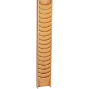 Buddy Products Solid Wood Literature Racks - 18 Pockets - 66"H x 11"W x 3 3/4"D