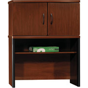 Bush Contours 30" Hutch, White Glove, Hansen Cherry Finish
