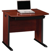 Bush Contours 36" Desk, White Glove, Hansen Cherry Finish