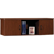 Bush Contours 48" Upper Hutch, White Glove, Hansen Cherry Finish