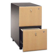 Bush Cubix 2-Drawer File Cabinet, Beech/Slate Gray