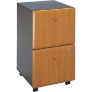 Bush Cubix 2-Drawer File Cabinet, Natural Cherry/Slate Gray