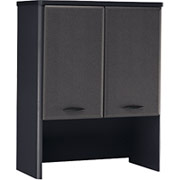 Bush Cubix 30" Storage Hutch, White Spectrum/Slate Gray