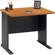 Bush Cubix 36" Desk, Natural Cherry/Slate Gray