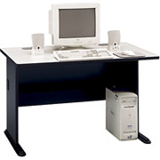 Bush Cubix 48" Desk, White Spectrum/Slate Gray