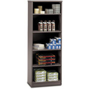 Bush Cubix 5-Shelf Bookcase, Dove Gray/Medium Taupe