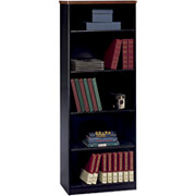 Bush Cubix 5-Shelf Bookcase, Hansen Cherry/Galaxy