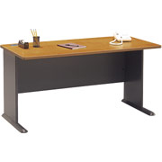 Bush Cubix 60" Desk, Natural Cherry/Slate Gray