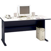 Bush Cubix 60" Desk, White Spectrum/Slate Gray